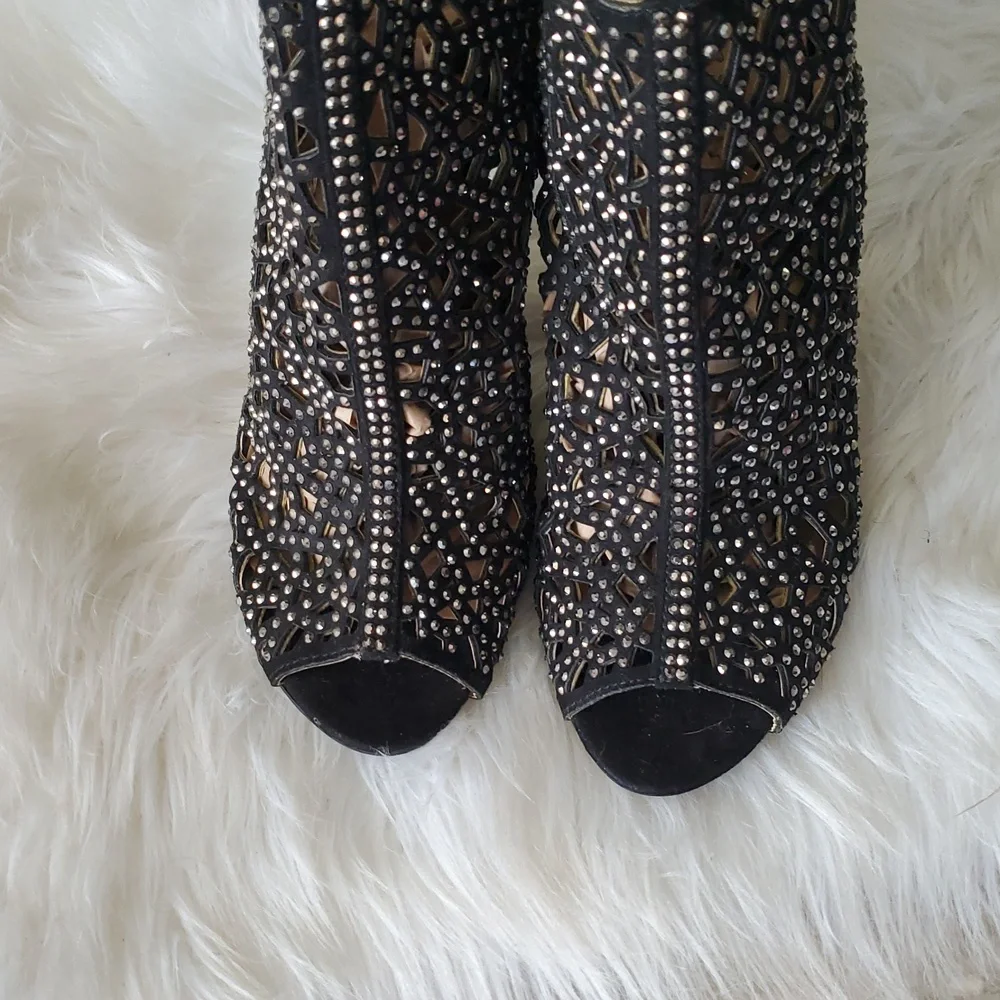 Zigi soho black studded open toe bootie size 7.5 - Picture 3 of 17
